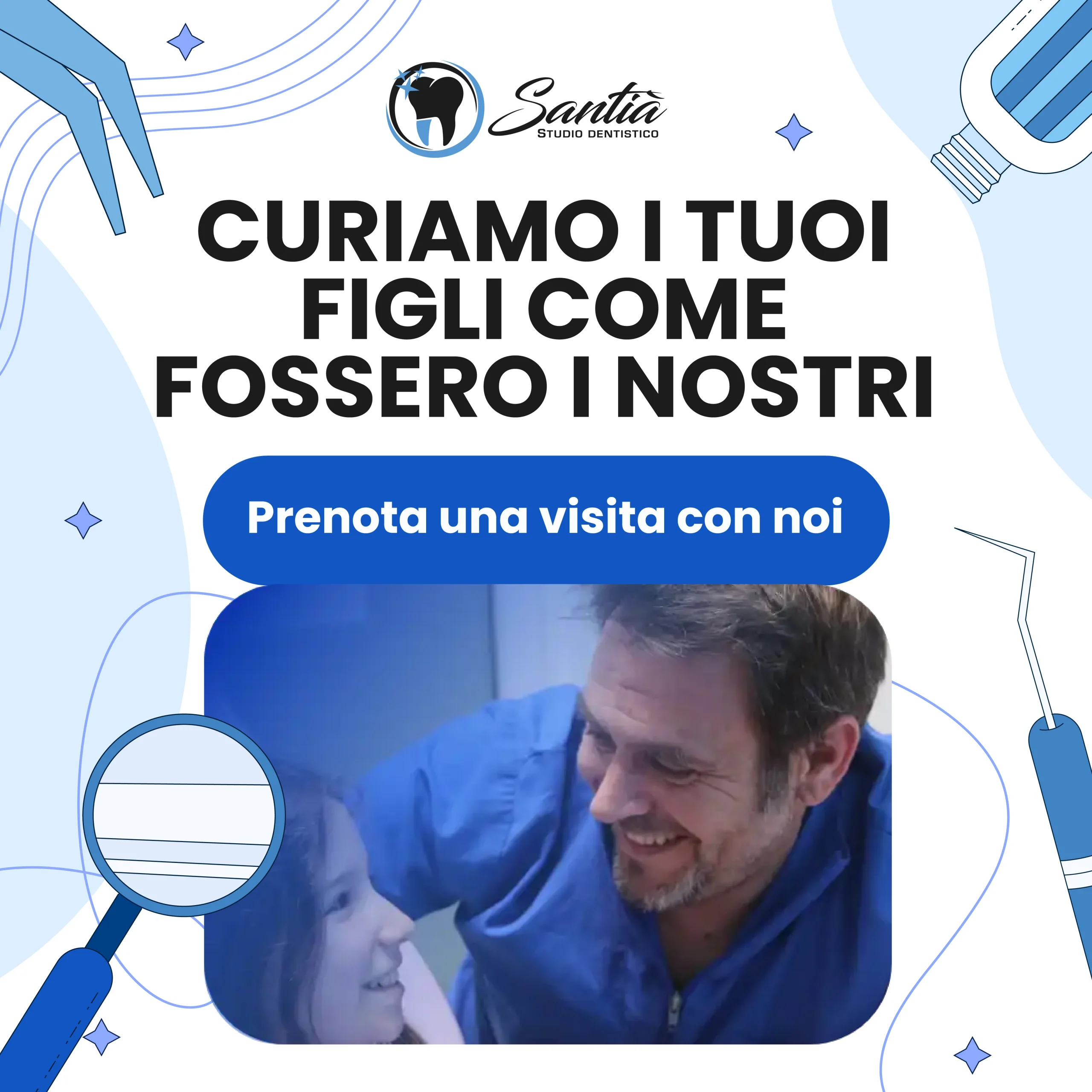 Un'immagine che abbiamo utilizzato per fare lead generation per lo studio dentistico Santià