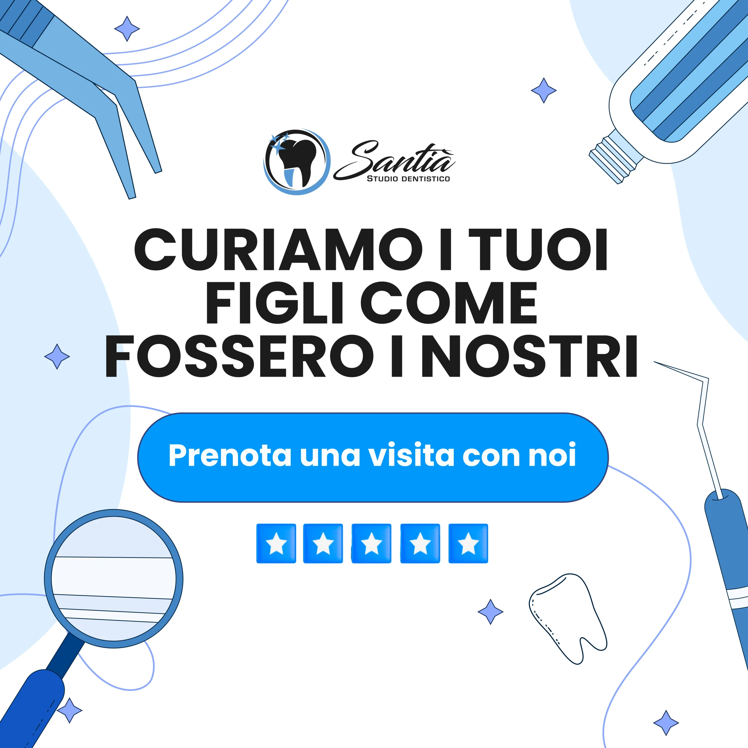 Un'immagine che abbiamo utilizzato per fare lead generation per lo studio dentistico Santià