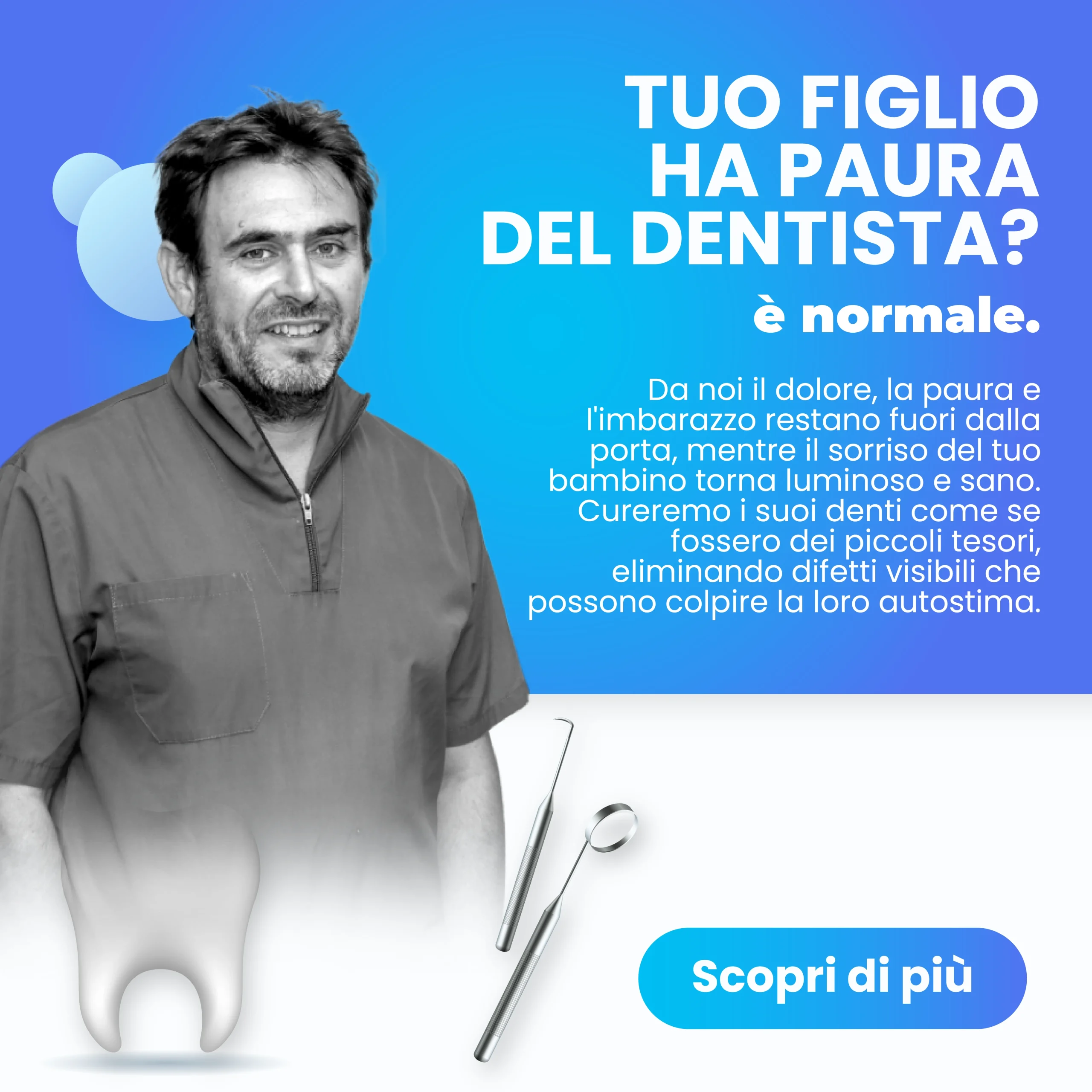 Un'immagine che abbiamo utilizzato per fare lead generation per lo studio dentistico Santià